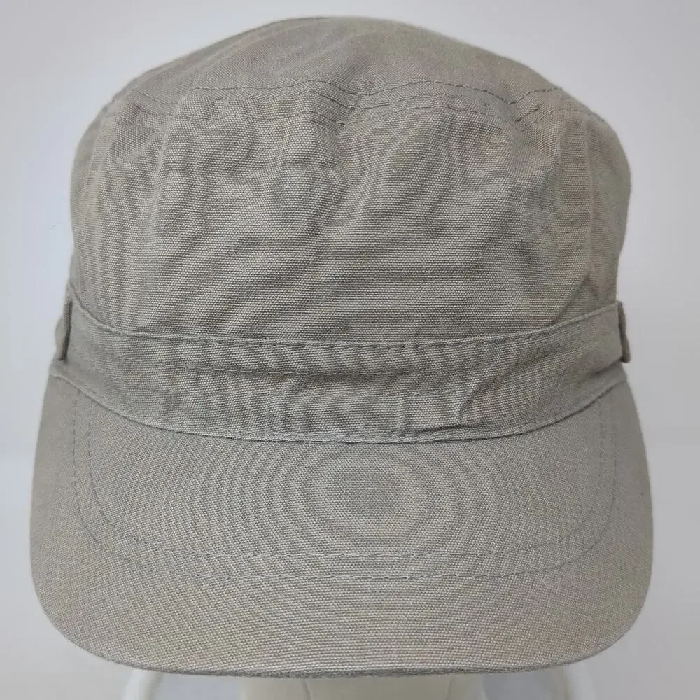 ALDO Army Cap Beige S 100% Cotton Striped Lining Elastic Back Lightweight Hat